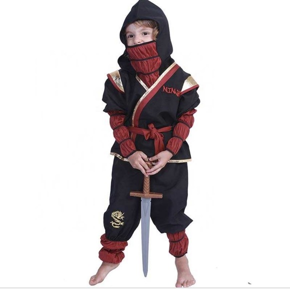 None Costumes Child Dragon Samurai Ninja Halloween Costume 3t